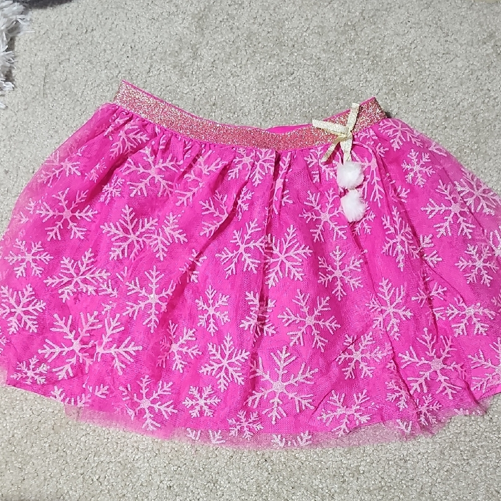 Cynthia Rowley Pink Snowflake Skater Skirt